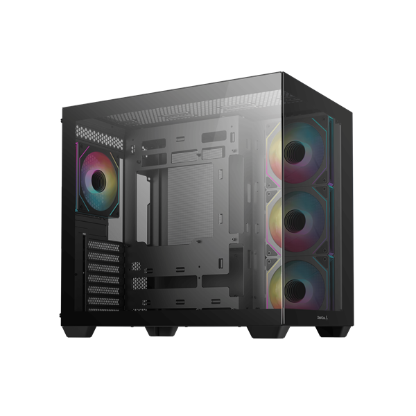 DeepCool Számítógépház - CG530 4F (fekete, ablakos, 4x12cm A-RGB, BTF, ATX, 2xUSB3.0, 1xUSB2.0) - Image 4