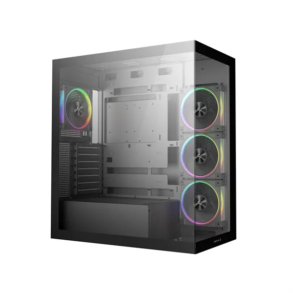 DeepCool Számítógépház - CG580 4F V2 (fekete, ablakos, 4x12cm A-RGB, BTF, ATX, 2xUSB3.0, 1xUSB2.0) - Image 2