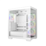 DeepCool Számítógépház - CG580 4F WH V2 (fehér, ablakos, 4x12cm A-RGB, BTF, ATX, 2xUSB3.0, 1xUSB2.0) - Image 2