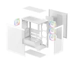 DeepCool Számítógépház - CG580 4F WH V2 (fehér, ablakos, 4x12cm A-RGB, BTF, ATX, 2xUSB3.0, 1xUSB2.0) - Image 12