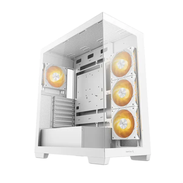 DeepCool Számítógépház - CG580 4F WH (fehér, ablakos, 4x12cm A-RGB, BTF, ATX, 2xUSB3.0, 1xUSB2.0) - Image 2