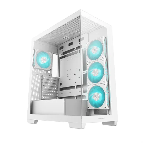 DeepCool Számítógépház - CG580 4F WH (fehér, ablakos, 4x12cm A-RGB, BTF, ATX, 2xUSB3.0, 1xUSB2.0) - Image 3