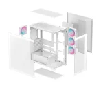 DeepCool Számítógépház - CG580 4F WH (fehér, ablakos, 4x12cm A-RGB, BTF, ATX, 2xUSB3.0, 1xUSB2.0) - Image 14
