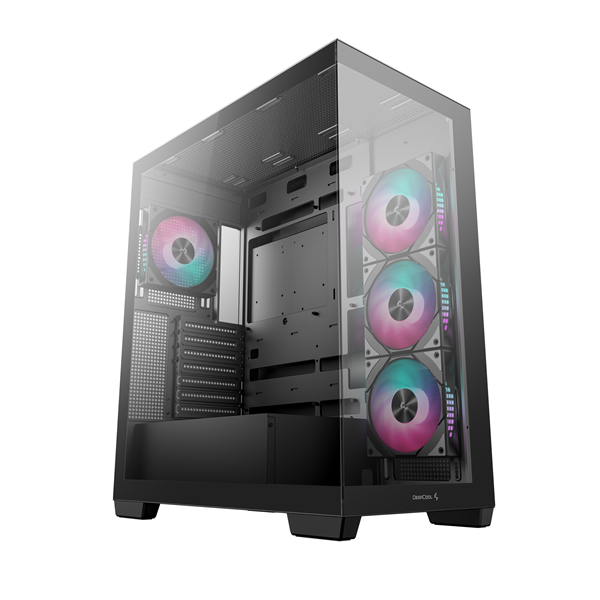 DeepCool Számítógépház - CG580 4F (fekete, ablakos, 4x12cm A-RGB, BTF, ATX, 2xUSB3.0, 1xUSB2.0) - Image 1