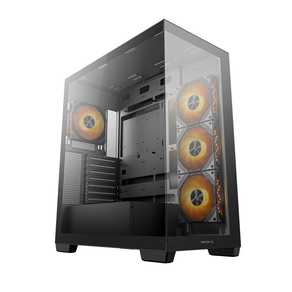 DeepCool Számítógépház - CG580 4F (fekete, ablakos, 4x12cm A-RGB, BTF, ATX, 2xUSB3.0, 1xUSB2.0) - Image 2