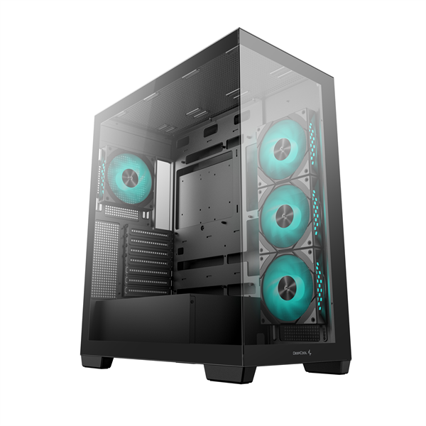DeepCool Számítógépház - CG580 4F (fekete, ablakos, 4x12cm A-RGB, BTF, ATX, 2xUSB3.0, 1xUSB2.0) - Image 3