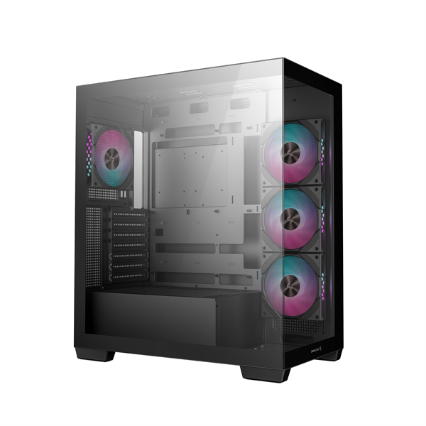 DeepCool Számítógépház - CG580 4F (fekete, ablakos, 4x12cm A-RGB, BTF, ATX, 2xUSB3.0, 1xUSB2.0) - Image 4