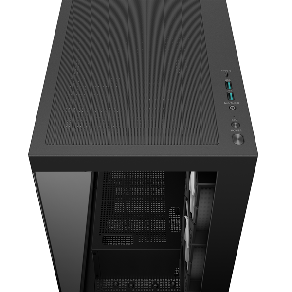 DeepCool Számítógépház - CG580 4F (fekete, ablakos, 4x12cm A-RGB, BTF, ATX, 2xUSB3.0, 1xUSB2.0) - Image 9