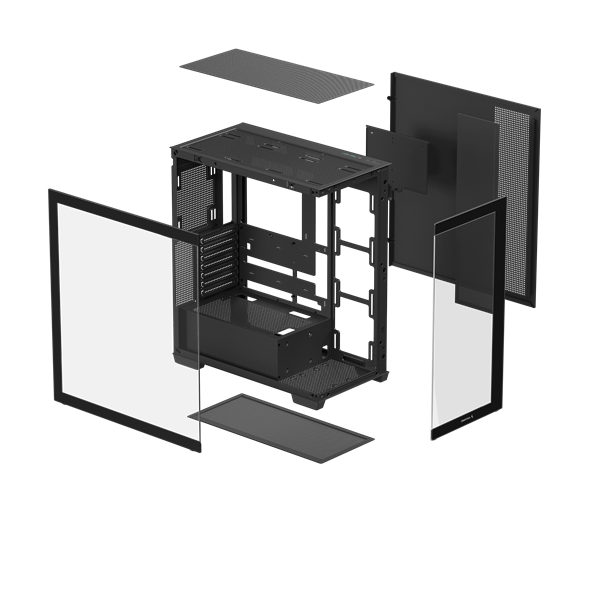 DeepCool Számítógépház - CG580 (fekete, ablakos, venti nélkül, BTF, ATX, 2xUSB3.0, 1xUSB2.0) - Image 10
