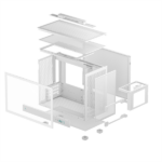 DeepCool Számítógépház - CH160 PLUS WH (fekete, mATX, 2xUSB3.0, Type-C, fehér) - Image 10