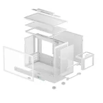 DeepCool Számítógépház - CH160 PLUS WH (mATX, 2xUSB3.0, Type-C, fehér) - Image 10