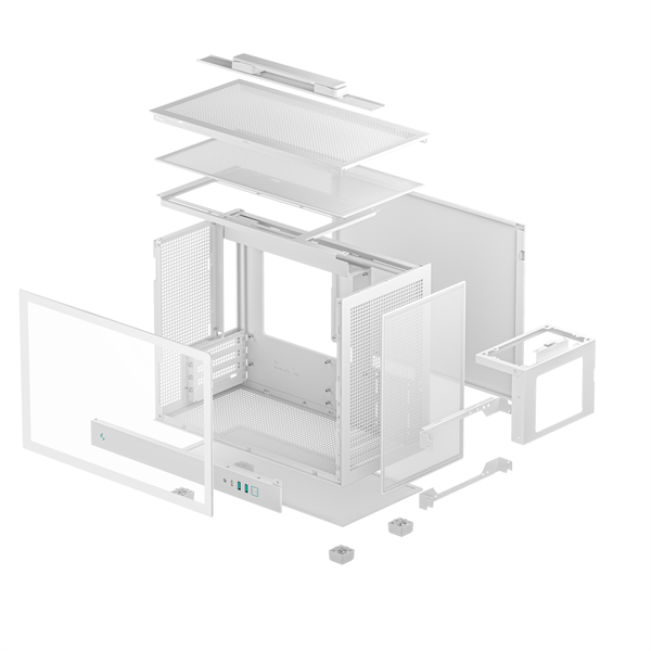DeepCool Számítógépház - CH160 PLUS WH (fekete, mATX, 2xUSB3.0, Type-C, fehér) - Image 10