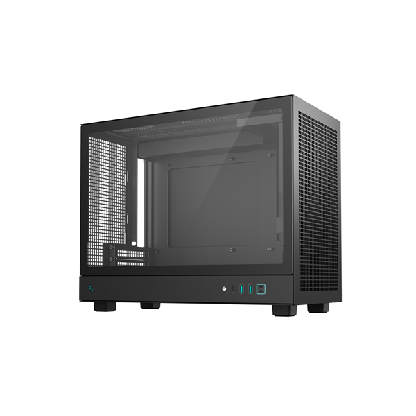 DeepCool Számítógépház - CH160 PLUS (fekete, mATX, 2xUSB3.0, Type-C, fekete) - Image 3