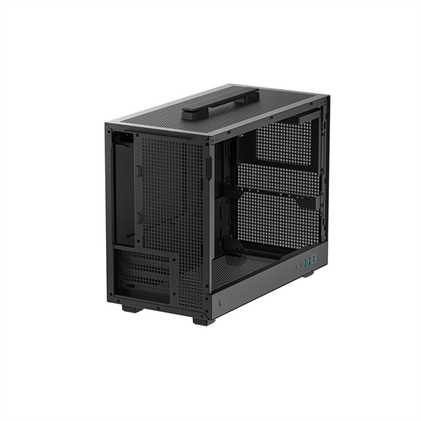 DeepCool Számítógépház - CH160 PLUS (fekete, mATX, 2xUSB3.0, Type-C, fekete) - Image 7