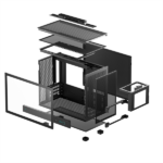 DeepCool Számítógépház - CH160 PLUS (fekete, mATX, 2xUSB3.0, Type-C, fekete) - Image 10