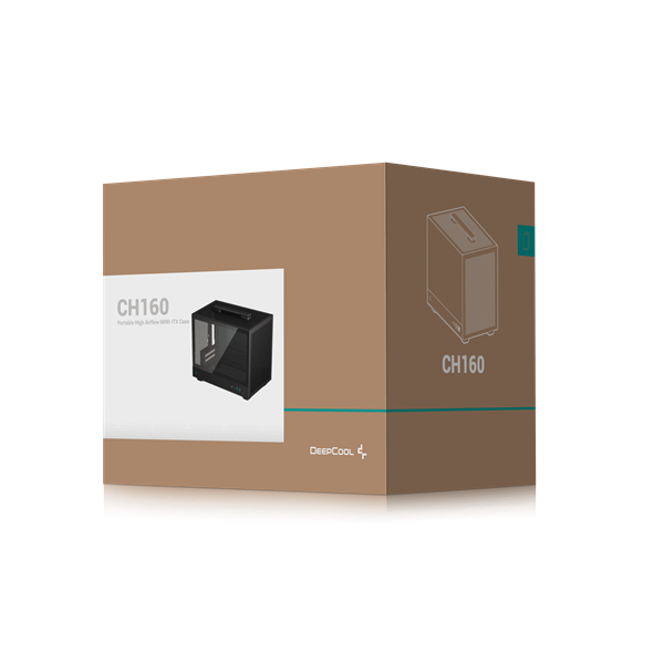 DeepCool Számítógépház - CH160 (fekete, Mini-ITX, 2xUSB3.0, Type-C, fekete) - Image 12