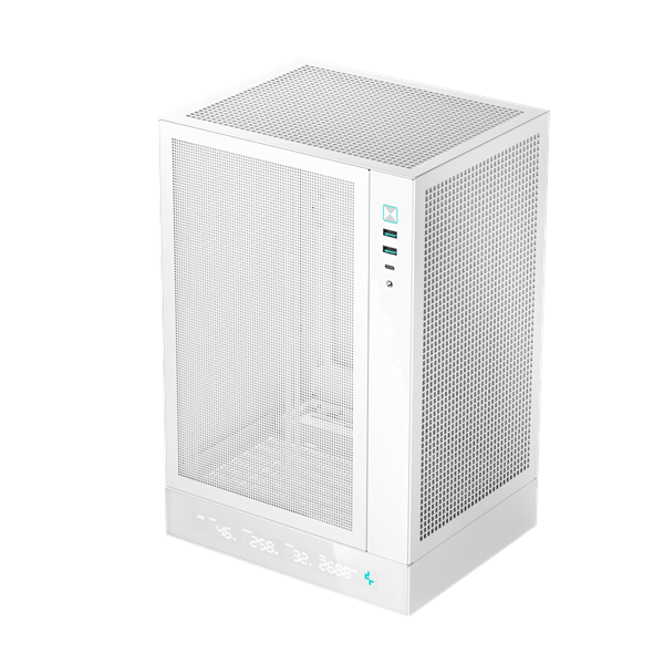 DeepCool Számítógépház - CH170 DIGITAL WH (fekete, Mini-ITX, 2xUSB3.0, Type-C, fehér) - Image 2
