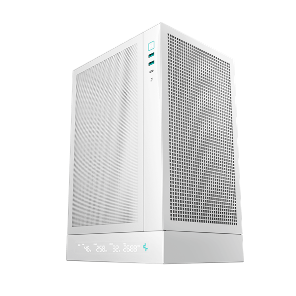DeepCool Számítógépház - CH170 DIGITAL WH (fekete, Mini-ITX, 2xUSB3.0, Type-C, fehér) - Image 9
