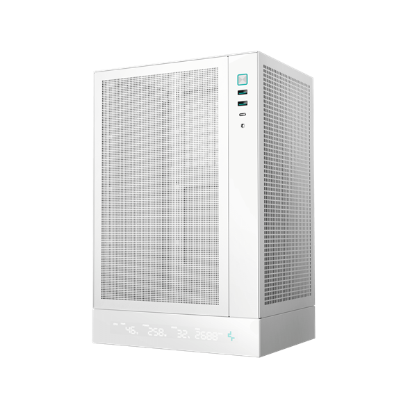 DeepCool Számítógépház - CH170 DIGITAL WH (fekete, Mini-ITX, 2xUSB3.0, Type-C, fehér) - Image 10
