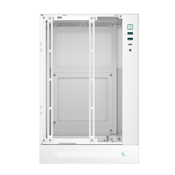 DeepCool Számítógépház - CH170 DIGITAL WH (fekete, Mini-ITX, 2xUSB3.0, Type-C, fehér) - Image 12