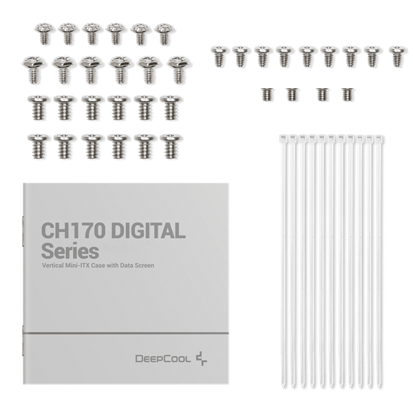 DeepCool Számítógépház - CH170 DIGITAL WH (fekete, Mini-ITX, 2xUSB3.0, Type-C, fehér) - Image 19
