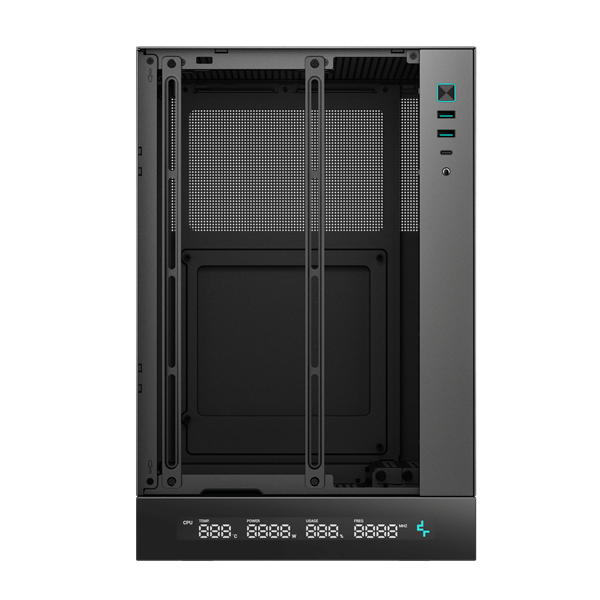 DeepCool Számítógépház - CH170 DIGITAL (fekete, Mini-ITX, 2xUSB3.0, Type-C, fekete) - Image 9