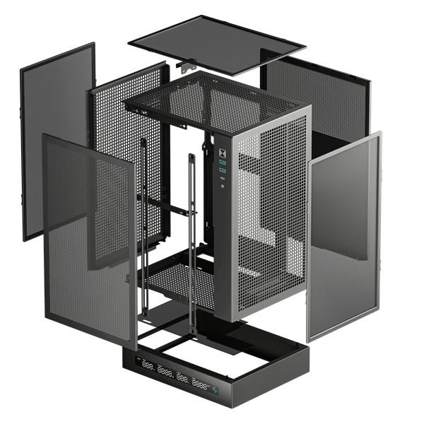 DeepCool Számítógépház - CH170 DIGITAL (fekete, Mini-ITX, 2xUSB3.0, Type-C, fekete) - Image 15