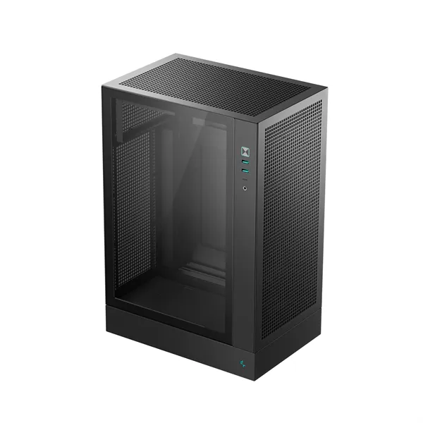 DeepCool Számítógépház - CH170 PLUS (Micro-ATX/Mini-ITX, 2xUSB3.0, Type-C, fekete)