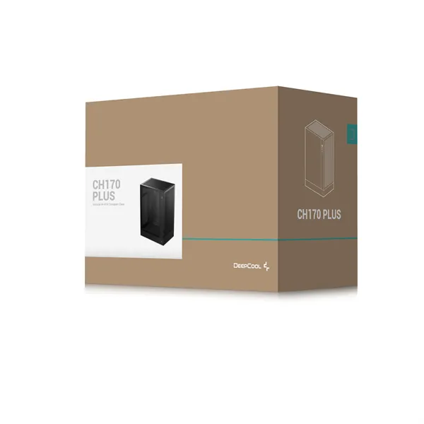 DeepCool Számítógépház - CH170 PLUS (Micro-ATX/Mini-ITX, 2xUSB3.0, Type-C, fekete) - Image 11
