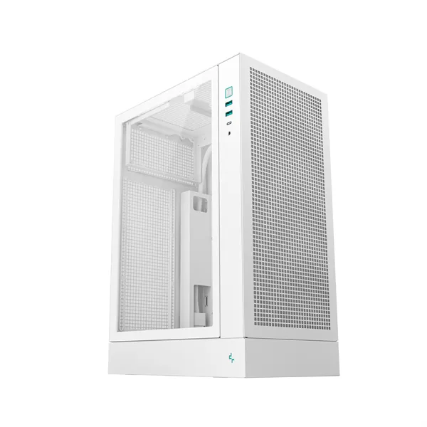 DeepCool Számítógépház - CH170 PLUS WH (Micro-ATX/Mini-ITX, 2xUSB3.0, Type-C, fehér) - Image 2