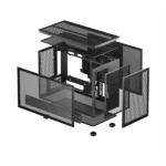 DeepCool Számítógépház - CH260 (fekete, Mini-ITX/Micro ATX (BTF), 2xUSB3.0, Type-C, fekete) - Image 10