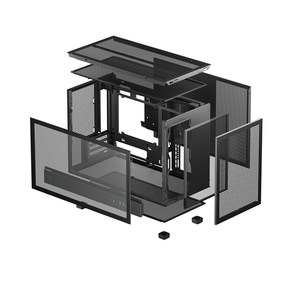 DeepCool Számítógépház - CH260 (fekete, Mini-ITX/Micro ATX (BTF), 2xUSB3.0, Type-C, fekete) - Image 10