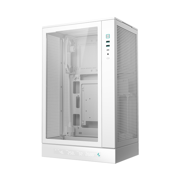 DeepCool Számítógépház - CH270 DIGITAL WH (fekete, Mini-ITX/Micro-ATX (BTF), 2xUSB3.0, Type-C, fehér) - Image 3