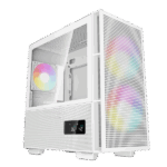 DeepCool Számítógépház - CH360 DIGITAL WH (fekete, 2x14cm +1x12 venti, Mini-ITX / Micro-ATX, 1xUSB3.0, A-RGB, fehér)