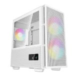 DeepCool Számítógépház - CH360 DIGITAL WH (fekete, 2x14cm +1x12 venti, Mini-ITX / Micro-ATX, 1xUSB3.0, A-RGB, fehér)