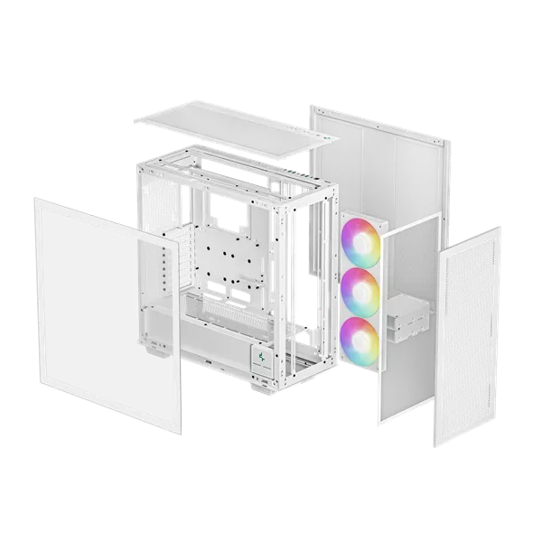 DeepCool Számítógépház - MORPHEUS WH (fehér, moduláris, 3x140mm venti,Mini-ITX /M-ATX /ATX /E-ATX, 4xUSB3.0, 1xUSB-C) - Image 12