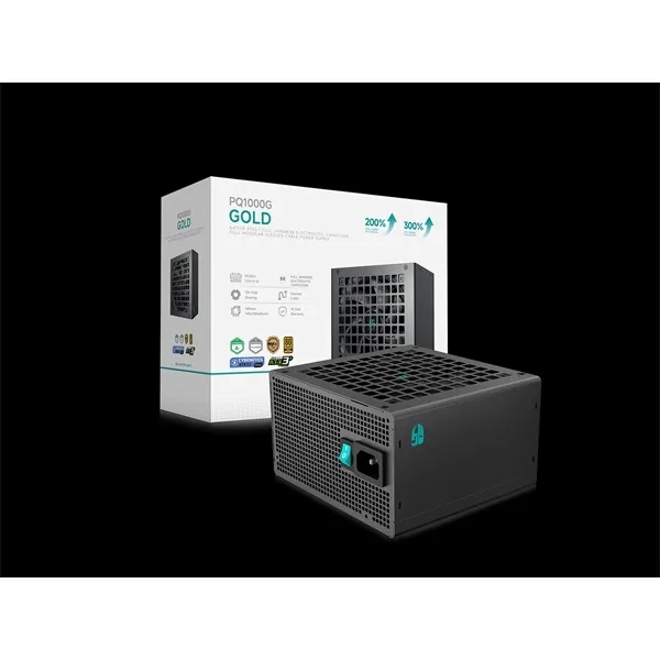 DeepCool Tápegység 1000W - Gamerstorm PQ1000G (80 Plus Gold, ATX3.1, Aktív PFC, Full Moduláris, )