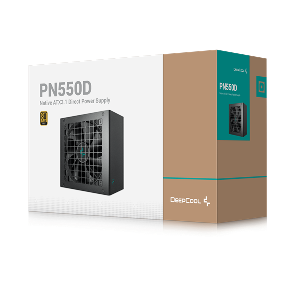 DeepCool Tápegység 550W - PN550-D (80 Plus Gold, ATX3.1, PCI-E 5.1, Aktív PFC, 12cm) - Image 9