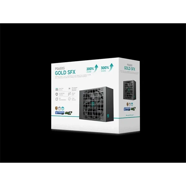 DeepCool Tápegység 650W - Gamerstorm PS650G (80 Plus Gold, SFX, ATX3.1, Aktív PFC, 12cm) - Image 8