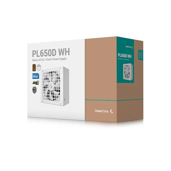 DeepCool Tápegység 650W - PL650-D WH (80 Plus Bronze, ATX3.1, Aktív PFC, 12cm, fehér) - Image 7