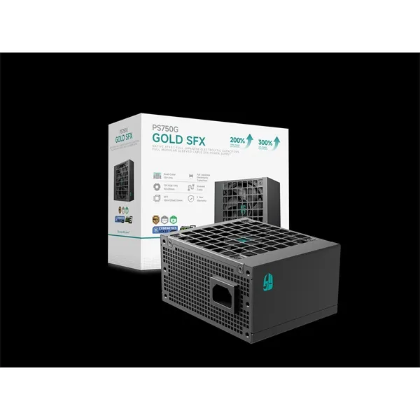 DeepCool Tápegység 750W - Gamerstorm PS750G (80 Plus Gold, SFX, ATX3.1, Aktív PFC, 12cm) - Image 9