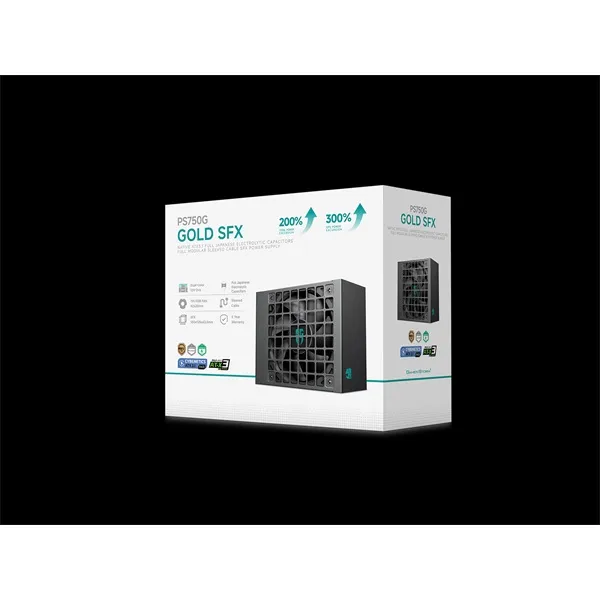 DeepCool Tápegység 750W - Gamerstorm PS750G (80 Plus Gold, SFX, ATX3.1, Aktív PFC, 12cm) - Image 8