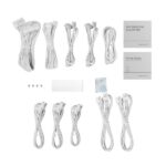 DeepCool Tápegység 750W - PN750-M WH (80 Plus Gold, ATX3.1, PCI-E 5.1, Aktív PFC, Full moduláris, 12cm, fehér) - Image 3