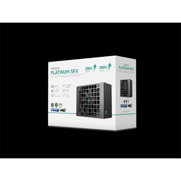 DeepCool Tápegység 850W - Gamerstorm PS850P (80 Plus Platinum, SFX, ATX3.1, Aktív PFC, 12cm) - Image 8