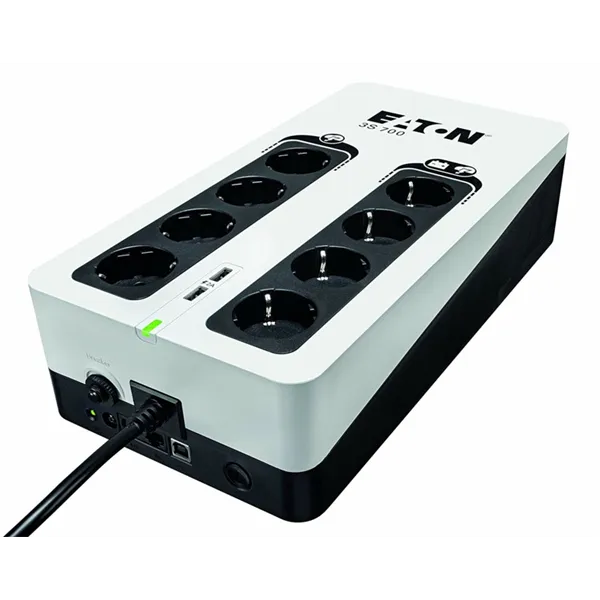 EATON szünetmentes 700VA - 3S700D (8 Schuko kimenet, Standby, USB, vonal védelem, szoftver)