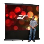 EliteScreens 60" (4:3) hordozható manuális pull up vászon F60NWV (122 x 91 cm, Fekete váz) - Image 2
