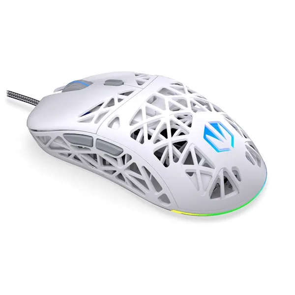 Endorfy Egér - LIV Onyx White (Honeycomb, 8000 DPI, ARGB, PixArt PAW3311, optikai, 1,8m, fehér) - Image 3