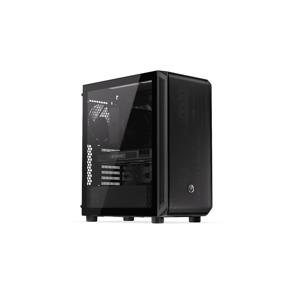 Endorfy Számítógépház - Arx 500 Core (ATX /micro ATX/ITX, 1xUSB-C, 2xUSB3.2, 7x14cm ventilátor, ablakos, fekete)