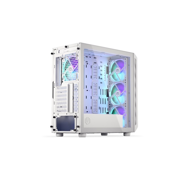 Endorfy Számítógépház - Arx 700 White ARGB (ATX /micro ATX/ITX, 1xUSB-C, 2xUSB3.0, 4x14cm LED ventilátor, ablak, fehér) - Image 11
