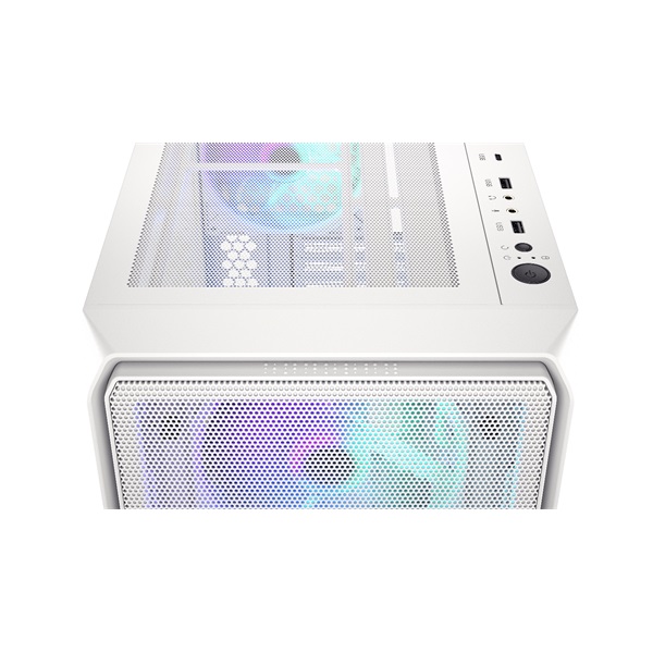 Endorfy Számítógépház - Arx 700 White ARGB (ATX /micro ATX/ITX, 1xUSB-C, 2xUSB3.0, 4x14cm LED ventilátor, ablak, fehér) - Image 12